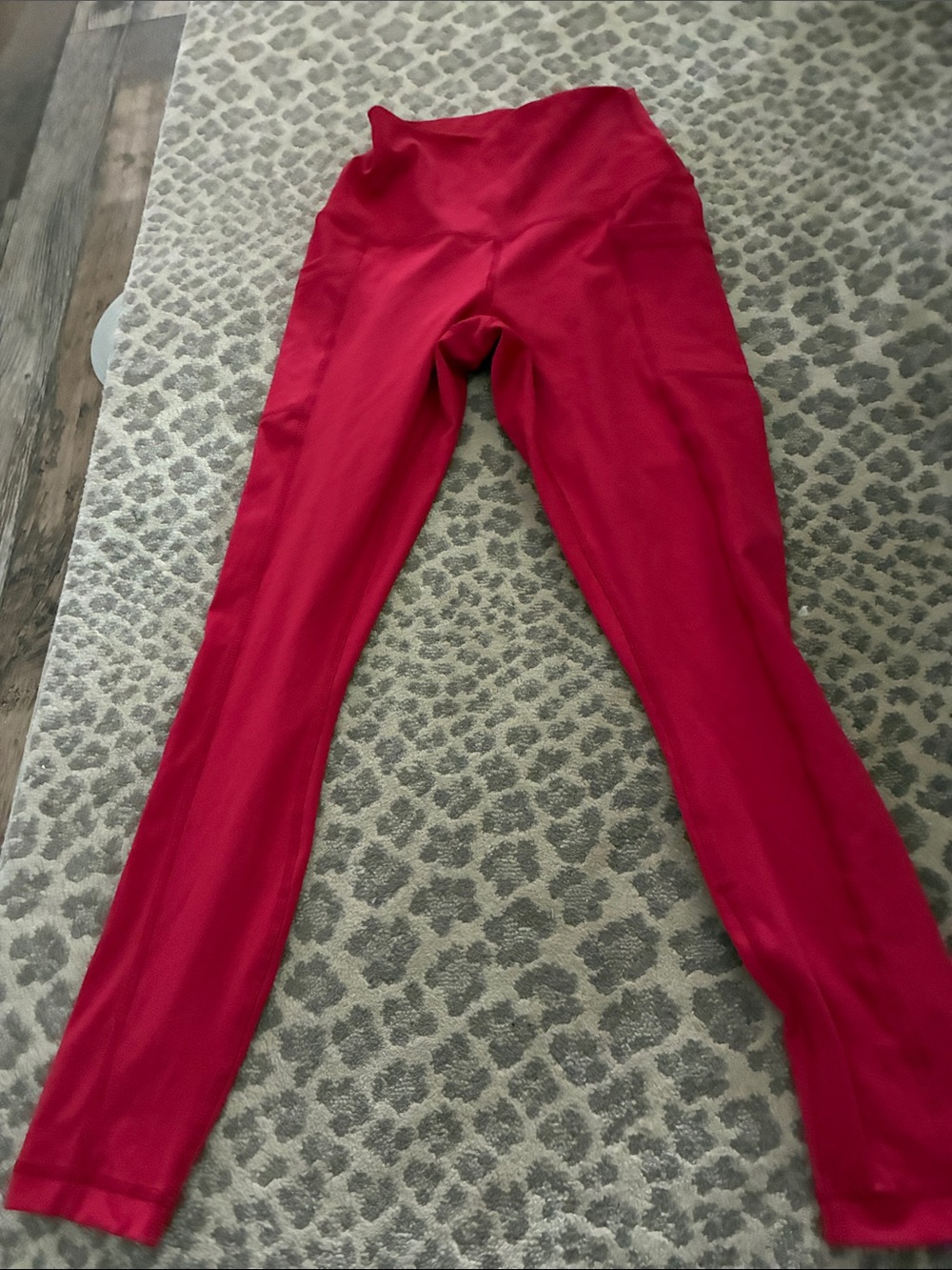 90 Degree By Reflex Red High-Waist Leggings - Picture 1 of 2